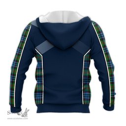 ScotsTee Shop Scottish Newlands of Lauriston Clan Scottish Crest and Scottish Thistle Sport Tartan Hoodie