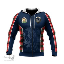 ScotsTee Shop Scottish Nesbitt Modern Clan Scottish Crest and Scottish Thistle Sport Tartan Hoodie