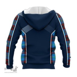 ScotsTee Shop Scottish Wedderburn Clan Scottish Crest and Scottish Thistle Sport Tartan Hoodie