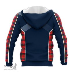 ScotsTee Shop Scottish Robertson Modern Clan Scottish Crest and Scottish Thistle Sport Tartan Hoodie
