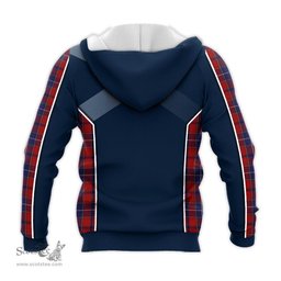 ScotsTee Shop Scottish Wishart Dress Clan Scottish Crest and Scottish Thistle Sport Tartan Hoodie