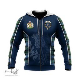 ScotsTee Shop Scottish McCoy Ancient Clan Scottish Crest and Scottish Thistle Sport Tartan Hoodie