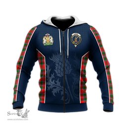 ScotsTee Shop Scottish Spens Modern Clan Scottish Crest and Scottish Thistle Sport Tartan Hoodie