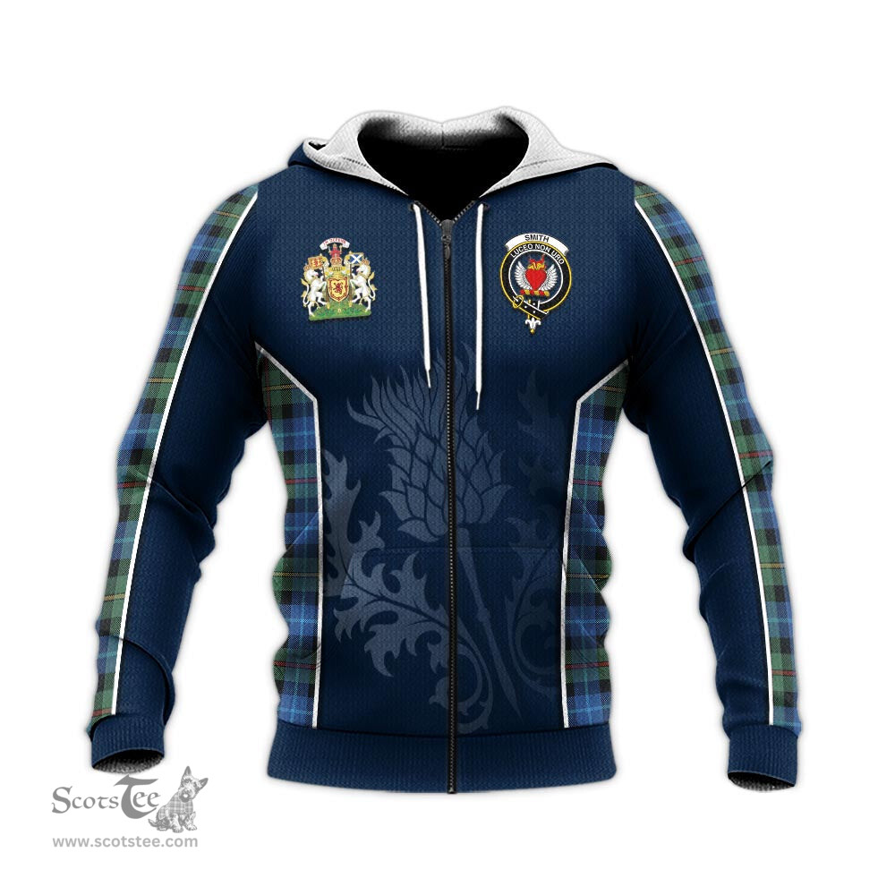 ScotsTee Shop Scottish Smith Ancient Clan Scottish Crest and Scottish Thistle Sport Tartan Hoodie