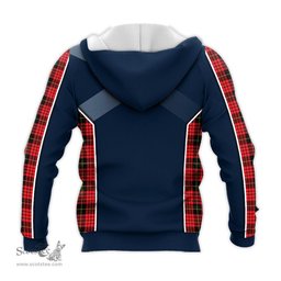 ScotsTee Shop Scottish MacQueen Modern Clan Scottish Crest and Scottish Thistle Sport Tartan Hoodie
