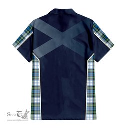 ScotsTee Shop Scottish Campbell Dress Ancient Clan Scottish Crest and Scottish Thistle Sport Tartan Short Sleeve Shirt