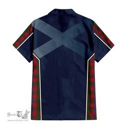 ScotsTee Shop Scottish Bruce Old Clan Scottish Crest and Scottish Thistle Sport Tartan Short Sleeve Shirt