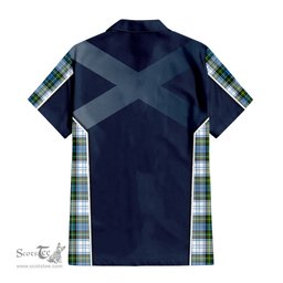 ScotsTee Shop Scottish Campbell Dress Clan Scottish Crest and Scottish Thistle Sport Tartan Short Sleeve Shirt