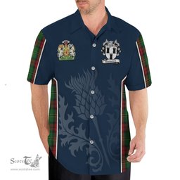 ScotsTee Shop Scottish Blackstock Hunting Clan Scottish Crest and Scottish Thistle Sport Tartan Short Sleeve Shirt