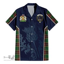 ScotsTee Shop Scottish Baxter Clan Scottish Crest and Scottish Thistle Sport Tartan Short Sleeve Shirt