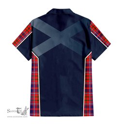 ScotsTee Shop Scottish Cameron of Lochiel Modern Clan Scottish Crest and Scottish Thistle Sport Tartan Short Sleeve Shirt