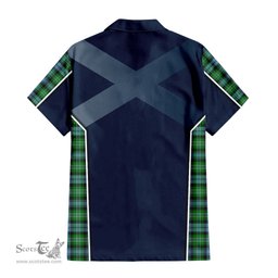 ScotsTee Shop Scottish Arbuthnot Ancient Clan Scottish Crest and Scottish Thistle Sport Tartan Short Sleeve Shirt