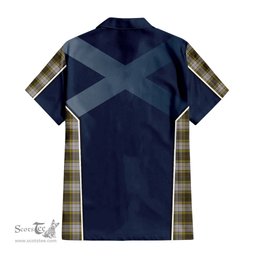 ScotsTee Shop Scottish Buchanan Dress Clan Scottish Crest and Scottish Thistle Sport Tartan Short Sleeve Shirt