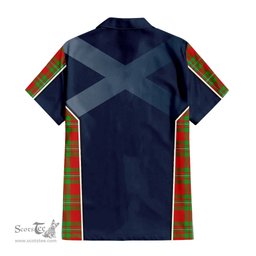 ScotsTee Shop Scottish Callander Modern Clan Scottish Crest and Scottish Thistle Sport Tartan Short Sleeve Shirt