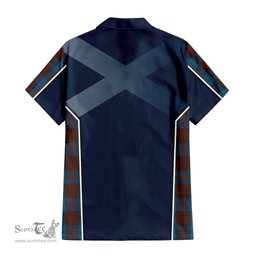 ScotsTee Shop Scottish Cameron Hunting Clan Scottish Crest and Scottish Thistle Sport Tartan Short Sleeve Shirt