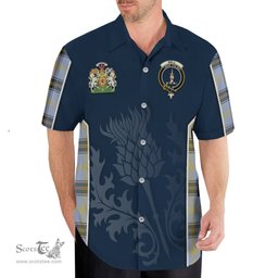 ScotsTee Shop Scottish Bell Clan Scottish Crest and Scottish Thistle Sport Tartan Short Sleeve Shirt