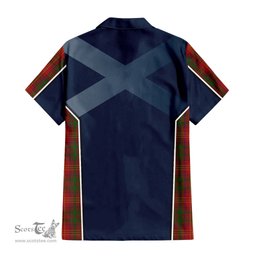 ScotsTee Shop Scottish Burns Clan Scottish Crest and Scottish Thistle Sport Tartan Short Sleeve Shirt