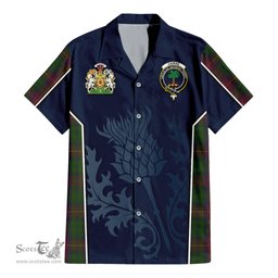 ScotsTee Shop Scottish Cairns Clan Scottish Crest and Scottish Thistle Sport Tartan Short Sleeve Shirt