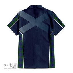 ScotsTee Shop Scottish Barclay Clan Scottish Crest and Scottish Thistle Sport Tartan Short Sleeve Shirt