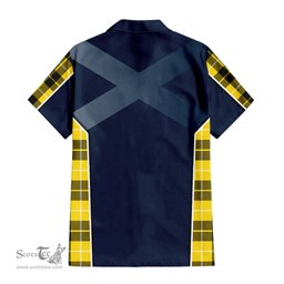 ScotsTee Shop Scottish Barclay Dress Modern Clan Scottish Crest and Scottish Thistle Sport Tartan Short Sleeve Shirt