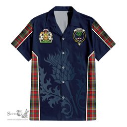 ScotsTee Shop Scottish Anderson of Arbrake Clan Scottish Crest and Scottish Thistle Sport Tartan Short Sleeve Shirt