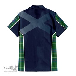 ScotsTee Shop Scottish Duncan Ancient Clan Scottish Crest and Scottish Thistle Sport Tartan Short Sleeve Shirt