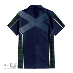 ScotsTee Shop Scottish Gordon Clan Scottish Crest and Scottish Thistle Sport Tartan Short Sleeve Shirt