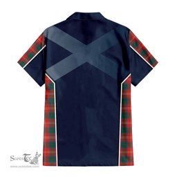 ScotsTee Shop Scottish Chisholm Ancient Clan Scottish Crest and Scottish Thistle Sport Tartan Short Sleeve Shirt