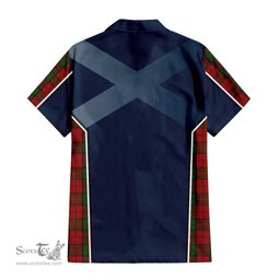 ScotsTee Shop Scottish Dunbar Clan Scottish Crest and Scottish Thistle Sport Tartan Short Sleeve Shirt