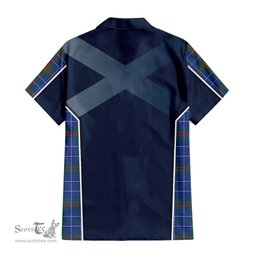 ScotsTee Shop Scottish Edmonstone Clan Scottish Crest and Scottish Thistle Sport Tartan Short Sleeve Shirt