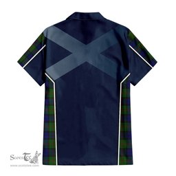 ScotsTee Shop Scottish Dundas Modern Clan Scottish Crest and Scottish Thistle Sport Tartan Short Sleeve Shirt