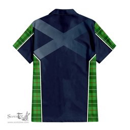 ScotsTee Shop Scottish Galloway Clan Scottish Crest and Scottish Thistle Sport Tartan Short Sleeve Shirt