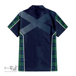ScotsTee Shop Scottish Graham of Menteith Ancient Clan Scottish Crest and Scottish Thistle Sport Tartan Short Sleeve Shirt