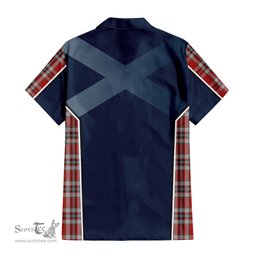 ScotsTee Shop Scottish Drummond of Perth Dress Clan Scottish Crest and Scottish Thistle Sport Tartan Short Sleeve Shirt