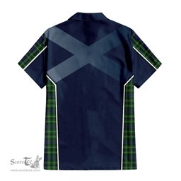 ScotsTee Shop Scottish Graham of Montrose Clan Scottish Crest and Scottish Thistle Sport Tartan Short Sleeve Shirt