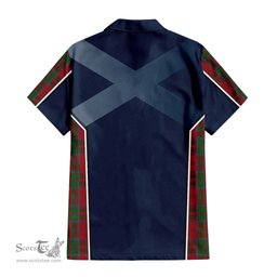 ScotsTee Shop Scottish Drummond Clan Scottish Crest and Scottish Thistle Sport Tartan Short Sleeve Shirt