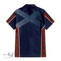 ScotsTee Shop Scottish Drummond Ancient Clan Scottish Crest and Scottish Thistle Sport Tartan Short Sleeve Shirt