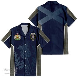 ScotsTee Shop Scottish Haig Clan Scottish Crest and Scottish Thistle Sport Tartan Short Sleeve Shirt