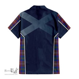 ScotsTee Shop Scottish Chisholm Hunting Modern Clan Scottish Crest and Scottish Thistle Sport Tartan Short Sleeve Shirt