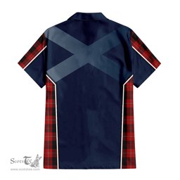 ScotsTee Shop Scottish Cunningham Clan Scottish Crest and Scottish Thistle Sport Tartan Short Sleeve Shirt
