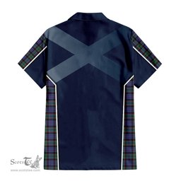 ScotsTee Shop Scottish Fletcher Modern Clan Scottish Crest and Scottish Thistle Sport Tartan Short Sleeve Shirt