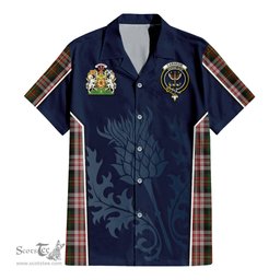 ScotsTee Shop Scottish Carnegie Dress Clan Scottish Crest and Scottish Thistle Sport Tartan Short Sleeve Shirt