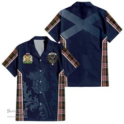 ScotsTee Shop Scottish Carnegie Dress Clan Scottish Crest and Scottish Thistle Sport Tartan Short Sleeve Shirt
