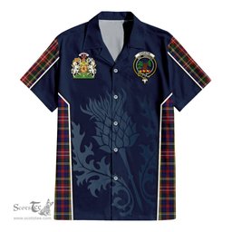 ScotsTee Shop Scottish Christie Clan Scottish Crest and Scottish Thistle Sport Tartan Short Sleeve Shirt