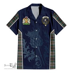 ScotsTee Shop Scottish Craig Ancient Clan Scottish Crest and Scottish Thistle Sport Tartan Short Sleeve Shirt