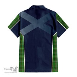 ScotsTee Shop Scottish Forrester or Foster Hunting Clan Scottish Crest and Scottish Thistle Sport Tartan Short Sleeve Shirt