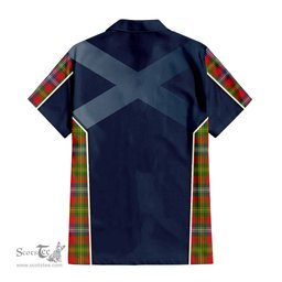 ScotsTee Shop Scottish Forrester Clan Scottish Crest and Scottish Thistle Sport Tartan Short Sleeve Shirt