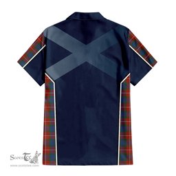 ScotsTee Shop Scottish Fraser Ancient Clan Scottish Crest and Scottish Thistle Sport Tartan Short Sleeve Shirt