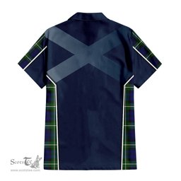 ScotsTee Shop Scottish Lammie Clan Scottish Crest and Scottish Thistle Sport Tartan Short Sleeve Shirt