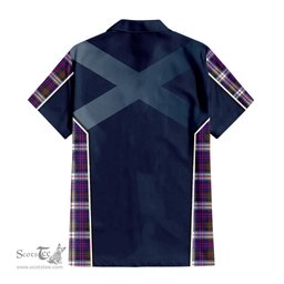 ScotsTee Shop Scottish MacDonald Dress Modern Clan Scottish Crest and Scottish Thistle Sport Tartan Short Sleeve Shirt